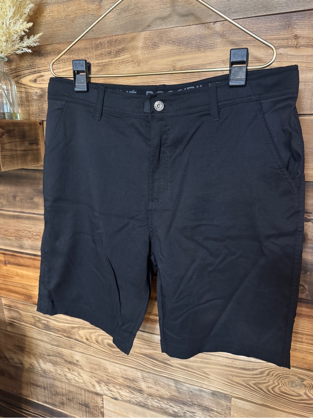 Men's Gerry Black Shorts - Dress or Casual Sz 36 Comfort Waist with Stretch